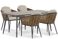 Lifestyle Garden Furniture Lifestyle Lifestyle Nice/Matale 180 cm dining tuinset 5-delig