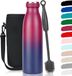 Goodivery - Bouteille isotherme - Bouteille en acier inoxydable - 500 ml - Bleu baie