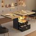 Merkloos Table pliante – Table de salle à manger extensible – Table pliante – Table pliante – Table de jardin – Design compact – Extensible jusqu'à 140 cm – Convient pour 6 personnes