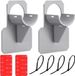 2 pièces adaptateur pour buses de piscine, adapté aux flexibles d'un diamètre de 30-37 mm (gris)