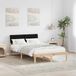 Maison Exclusive Cadre de lit Marron et Noir 120 x 190 cm Bois massif Pin