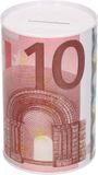 Johntoy Spaarpot - 10 euro biljet - 8 x 13 cm - Blikken spaarpotten