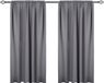 Happyment Gordijnset Diva – 2 stuks – Grijs – 168x229 cm – Verduisterend – Met plooiband – Fluweel – Isolerend