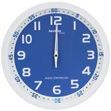 techno line WT 8971 Funkwanduhr, weiß-blau