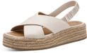 Tamaris - Dames - Plateau sandalen - Synthetisch - Rubber/Jute - Maat 37