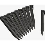 Lot de 10 piquets pour bordure de jardin 15cm noir
