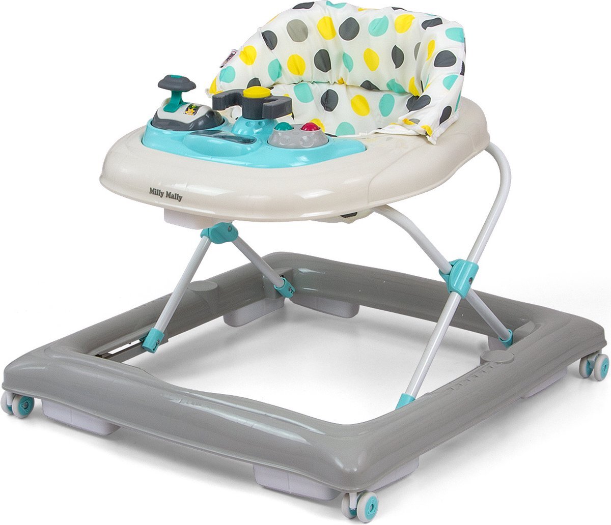 Milly Mally Baby Walker Dots Junior 66 X 62,5 X 64 Cm Grijs