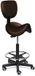 Dromerio Selle ergonomique avec dossier Confort Marron sur roulettes Haut (70-85cm)