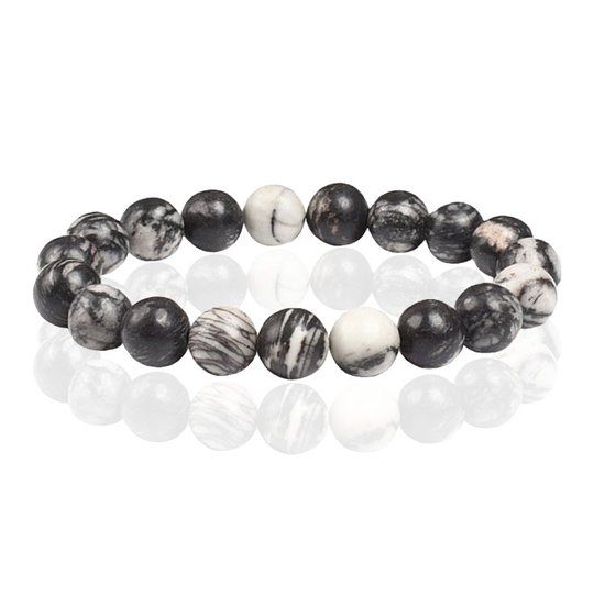 Memphis Natuursteen Armband 10mm - Picasso Stone