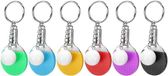 Allecto Plus - Mini tafeltennisbatjes sleutelhanger set van 6