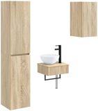 vidaXL Badkamermeubel Set 3 st Sonoma Eiken 33 x 34,5 x 160 cm