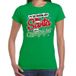 Bellatio Decorations Fout kersttrui t-shirt - Why Santa has a naughty list - groen - voor dames - Kerstkleding XL