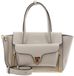 Coccinelle Sac à main en cuir Sac bandoulière Double Beat Cuir grainé Eucalipto Gris clair