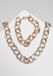 Urban Classics Basic Diamond Necklace and Bracelet Set Gold One Size