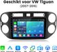 Junsun Autoradio Dubbel Din Linux Geschikt voor VW Tiguan 1NF 2007-2016 - Draadloos Carplay & Android Auto - HD Touchscreen - Bluetooth 5.0 - Navigatie - Wi-Fi - FM Radio - RDS - Stuurwielbediening