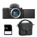 SONY ALPHA ZV-E10 SCHWARZ BOLD (nur in Schwarz) + Tasche + 8 GB SD-Karte
