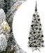 vidaXL Sapin de Noël artificiel Blanc 120 cm PVC et plastique et acier et PE