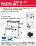 ProDec LFD41AL Compact Aluminium die Stap omhoog Platform vouwen voor Handel en DIY-gebruik