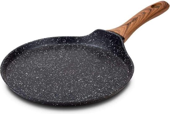 Nava Pan Nature braadpan met granieten coating voor pannenkoeken omeletten 24 cm voor inductie van gasfornuizen