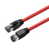 Microconnect MC-SFTP80025R Netwerkkabel Rood 0,25 m Cat8.1 S/FTP