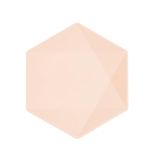 6 Vert Decor 6 Hexagonal Plates, 20.8 x 18.1 cm, Apricot