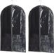 Jja Showroom And Head Office Set van 2x stuks kleding/beschermhoezen pp zwart 100 cm - Kledingzak