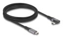 DeLOCK 81132 USB-C Kabel 2m 20Gbps 240W Winkel Zwart