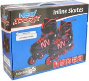 New Sports Inline skates zwart rood verstelbaar ABEC 7 maat 31-34