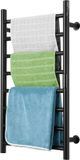 VEVOR Handdoekdroger Handdoekverwarmer Wandhanddoekrek 8 Bars Zwart