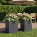 Maison Exclusive - Deux pots de jardin, couleur anthracite, dimensions 40 x 30 x 40 cm