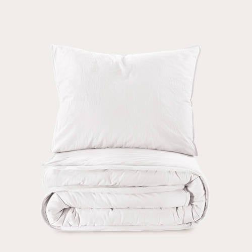 NOUS Living stone washed katoenen dekbedovertrek 1 persoons (140x220 cm)