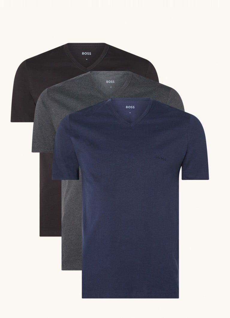 HUGO BOSS T-shirt met V-hals - 3-pack