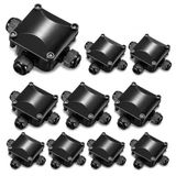 Aansluitdoos, 10 stuks aansluitdoos, IP67 3-weg waterdichte connector, waterdicht voor buiten, voor kabeldiameter 6,5-10,5 mm