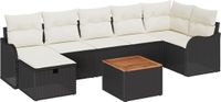 vidaXL Banc de jardin noir polyrotin