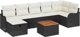 vidaXL Banc de jardin noir polyrotin