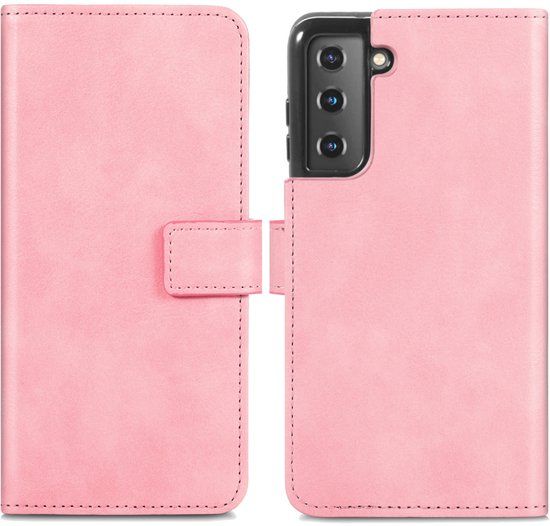 imoshion Hoesje - Geschikt voor Samsung Galaxy S21 Plus - Luxe Bookcase - Roze