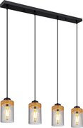 Globo hanglamp Finca - zwart - metaal - 15557-4H