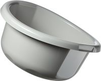 KADAX Kunststof kom, spoelbak in verschillende maten en kleuren, robuuste wasbak, universele kom, spoelbak voor badkamer, wasruimte (3,5 l, grijs)