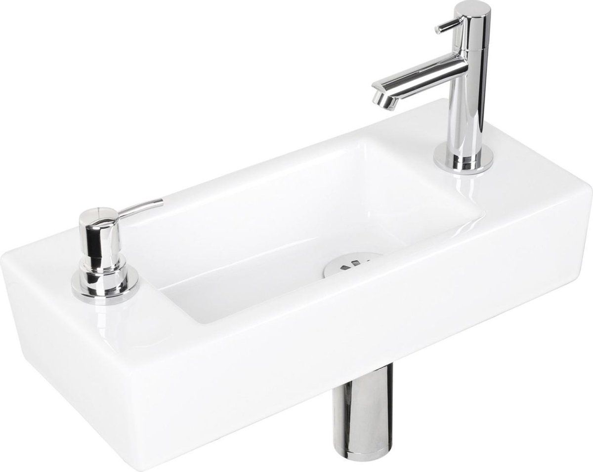 Differnz Fonteinset Sapon 44x18x9 cm Wit