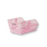 Basil Cento S Flower Fietsmand Achter Vaste Montage Pink
