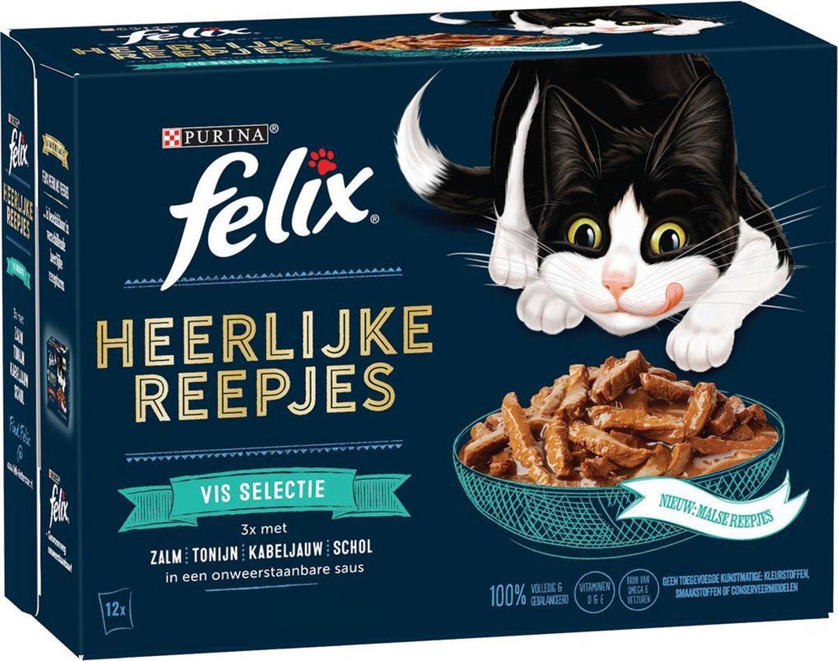 PURINA® Felix® Heerlijke Reepjes Vis Selectie box
