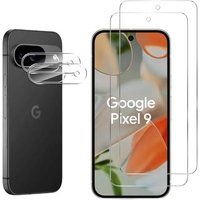 Phonillico® Gehard glas voor Google Pixel 9 en camerabescherming [Pack 2]
