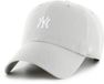 47Brand Baseball cap MLB New York Yankees Base Runner Clean Up Unisex Volwassenen grijs One size