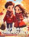 Autumn Chibi Couple Coloring Book
