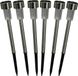 Luxform Solar tuinlamp - 6x - RVS - LED warm wit - oplaadbaar - D4,7 x H32,5 cm