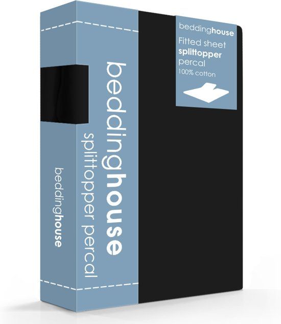 Beddinghouse Percale Splittopper Hoeslaken 160 x 200 cm - Black