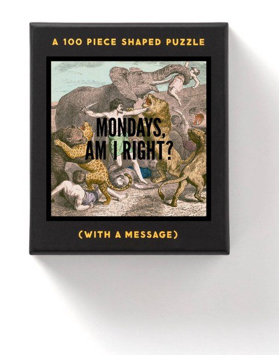 Abrams Mondays, Am I Right? 100 Piece Mini Shaped Puzzle