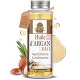Biologische arganolie Ecocert gecertificeerd uit Marokko, anti-rimpel en voedend, 100% puur 100 ml, verzorging voor prachtige huid en subliem haar, koudgeperst en gefilterd, hoogwaardige kwaliteit