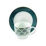 LINEA LUXOR koffieservies Senape 6-delig met schotel