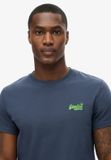 Superdry Organic Cotton Essential Logo T-shirt Heren S Lauren Navy/Fluro Lime